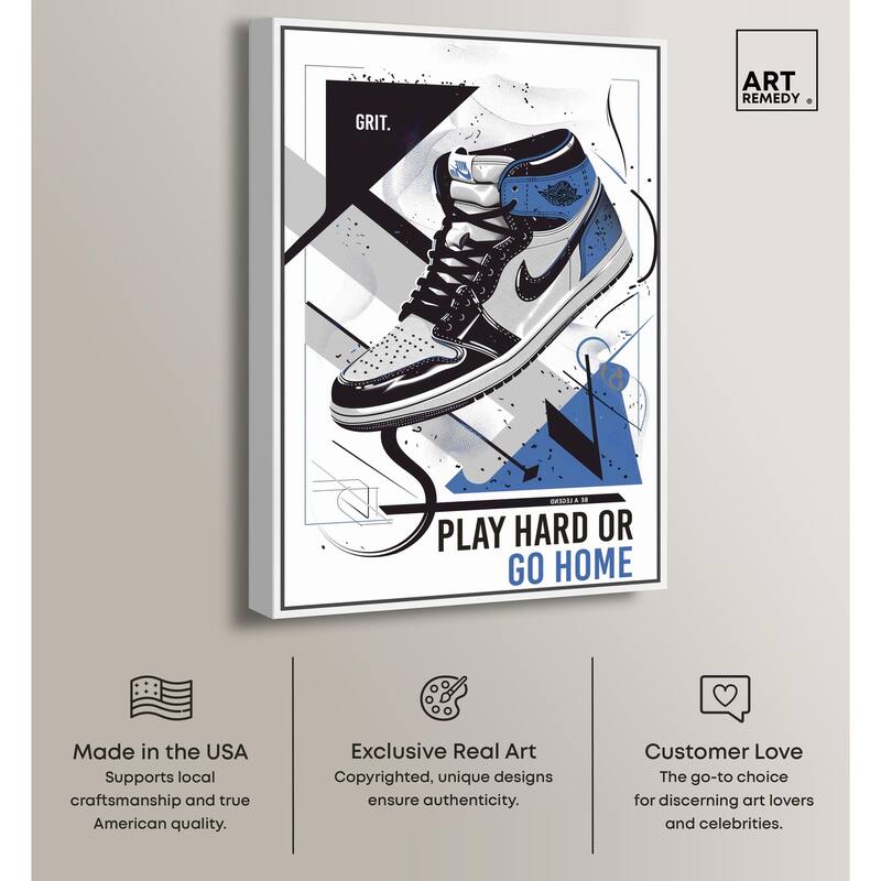 Play Hard Go Home Canvas by Art Remedy