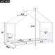 preview thumbnail 4 of 5, Twin Size Metal House Platform Bed Frame with Roof for Kids, White