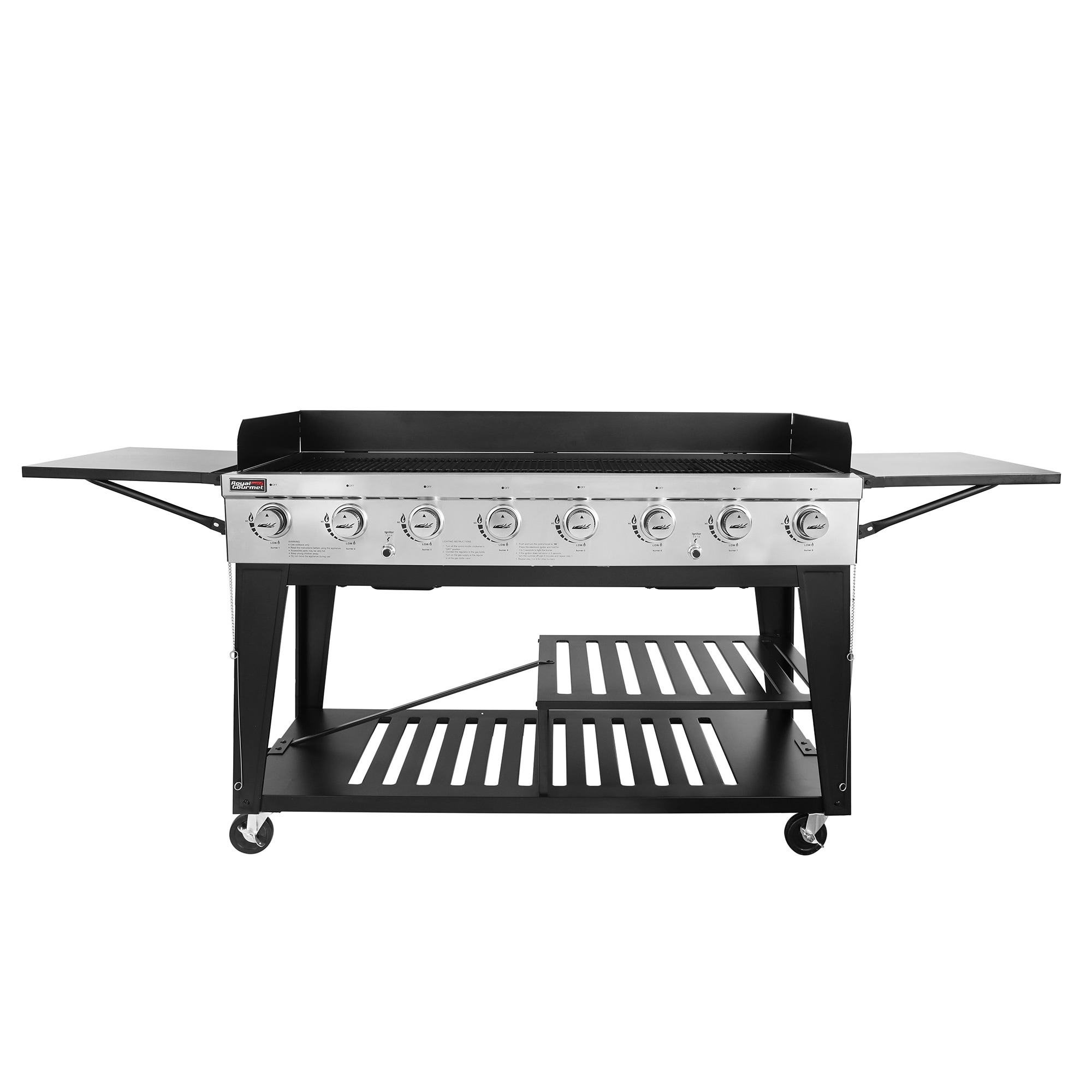 Royal Gourmet GB8001B 8-Burner Gas Grill, 104,000 BTU Grill, Black