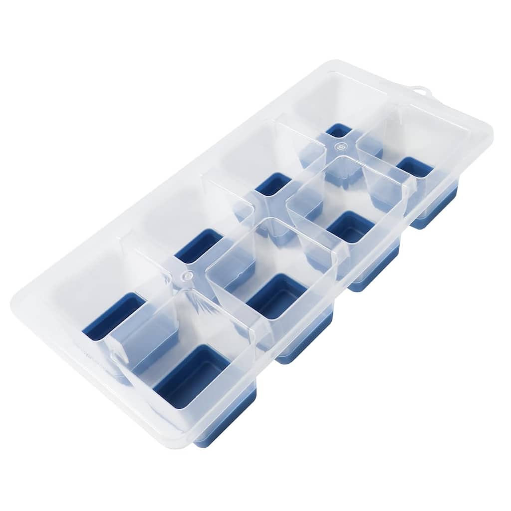 Chef Craft Large Push Out Ice Cube Tray, 8 Cube Easy Release Ice Tray for Drinks