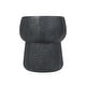 preview thumbnail 15 of 21, GDFStudio Cove Outdoor Concrete Accent Table with Crack Texture, Double Barrel Shape, MGO Material