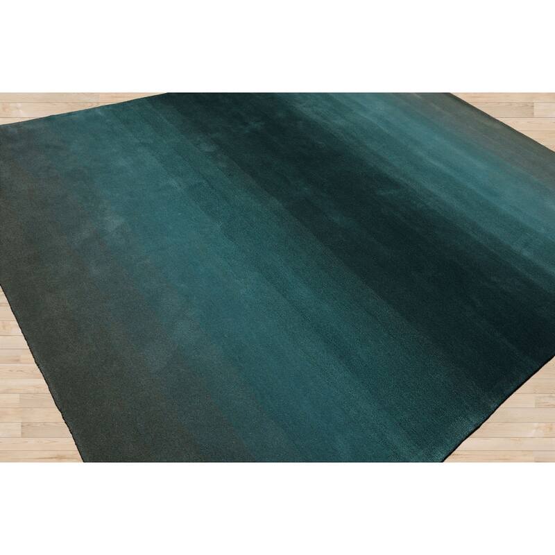 Multi Color Coral Ombre Designer Wool Rug for Modern Interiors