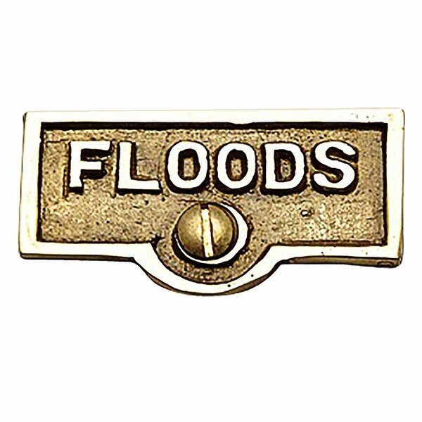 Switch Plate Tags FLOODS Name Signs Labels Lacquered Brass | Renovator's Supply