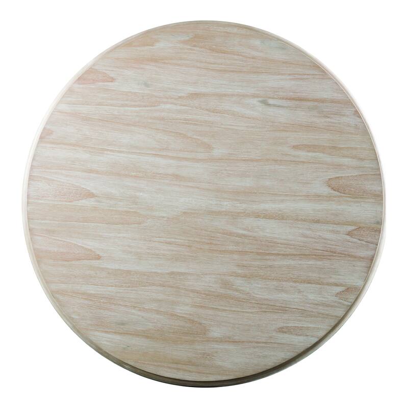 Furniture of America Eira Distressed Natural 54-inch Wood Round Pedestal Counter Height Dining Table