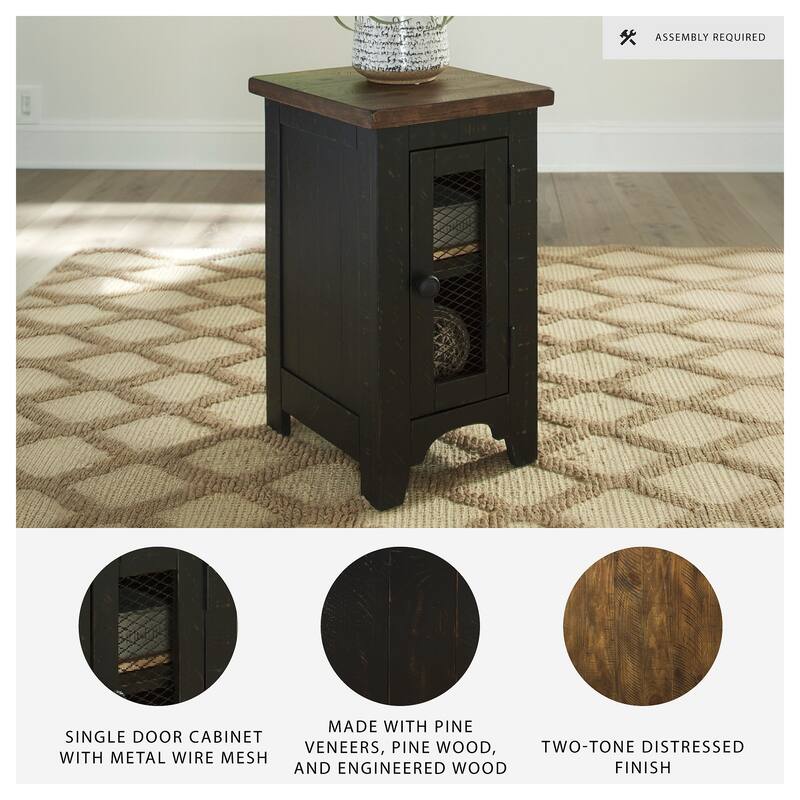 Valebeck Black/Brown Casual Chair Side End Table