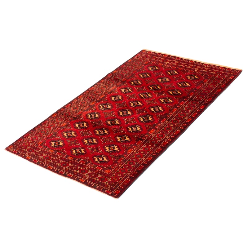 Teimani Red Rug 3'9" x 6'7" - 3'9 x 6'7