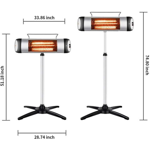 Carbon Infrared 1500 Watt Electric outdoor Heater -One Unit - 1pc