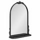 preview thumbnail 9 of 16, Kate and Laurel Myrcelle Arched Wall Mirror with Shelf 21x28 - Black