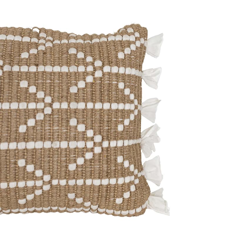 Foreside Home & Garden Geometric Arrow Filled Lumbar Pillow