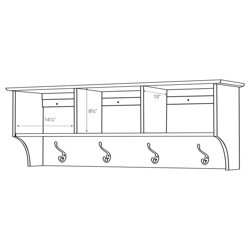 Winslow White Hanging Entryway Shelf