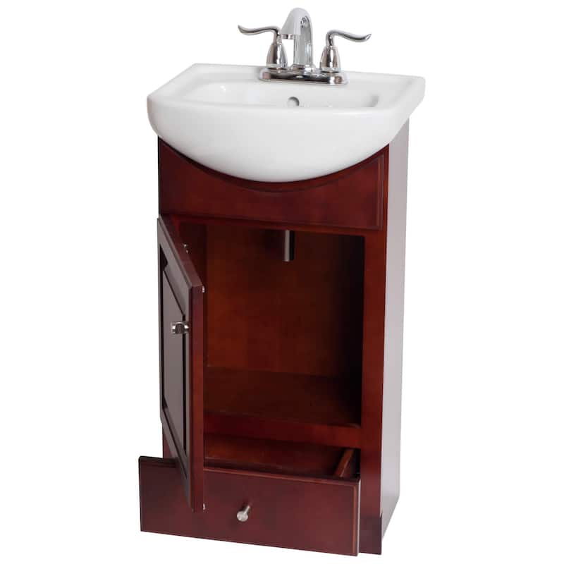 Fine Fixtures Petite 16-inch Bathroom Vanity with Vitreous China Sink Top