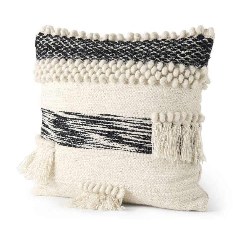 Boho Black and White Accent Pillow Cover - Bed Bath & Beyond - 34261325