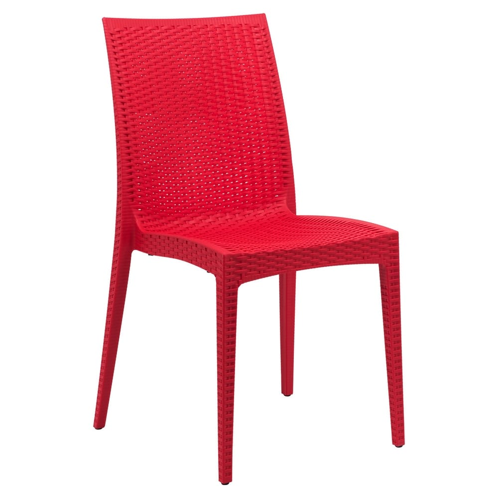 Mace Outdoor Wicker-Style Weather-Resistant and Stackable Dining Chair for Patios, Cafes, Indoor and Outdoor