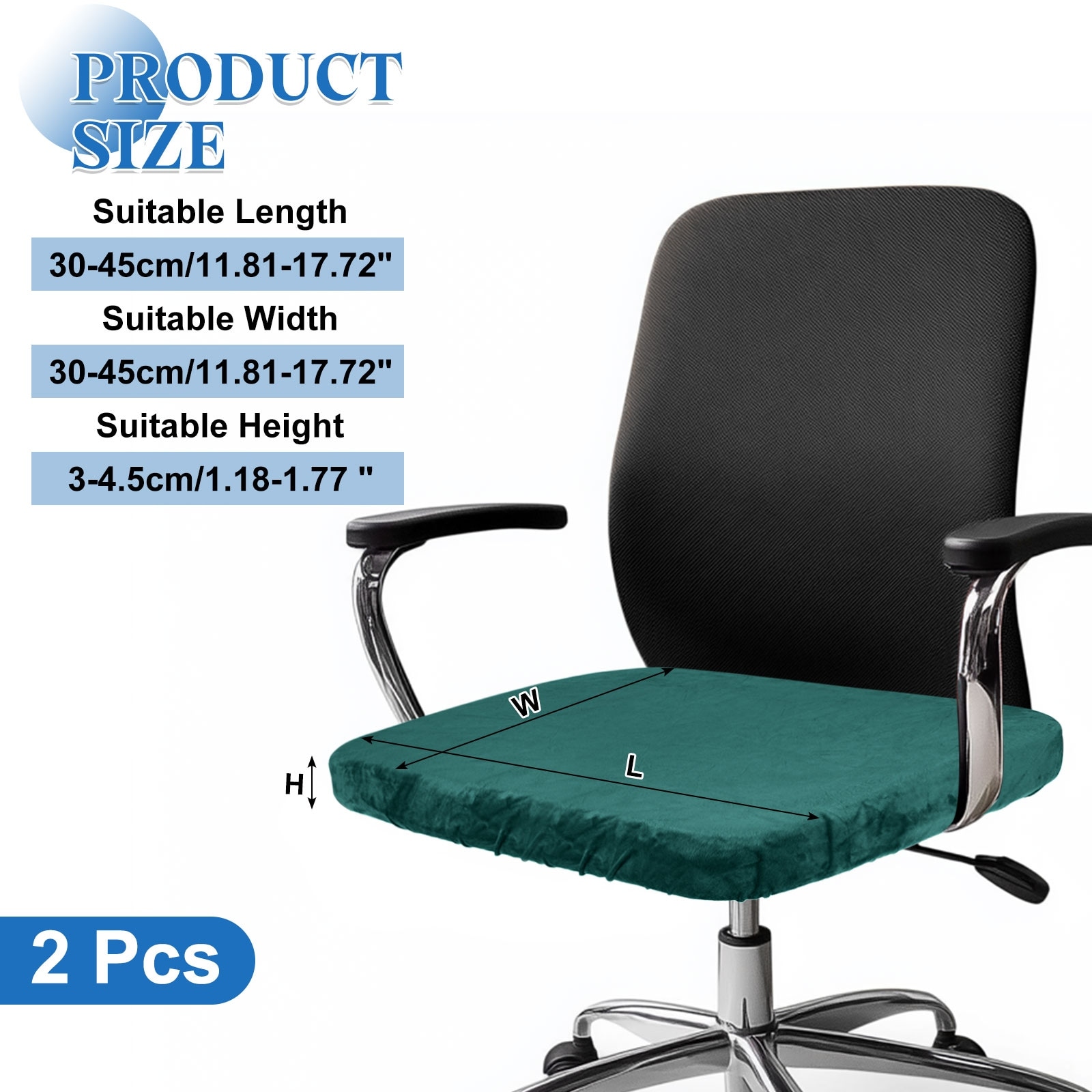 Office Chair Cover, Stretchable Soft Rotating Chair Slipcover Washable Desk Computer Seat Cover Protector for Office