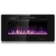 preview thumbnail 10 of 13, Electric Fireplace Recessed Wall Mounted Fireplace Heater 36''W x 3.86''D x 18.11''H