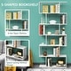 preview thumbnail 7 of 9, Gymax 6 Tier S-Shaped Bookshelf Storage Display Bookcase Decor Z-Shelf - 31.5'' x 9'' x 75''
