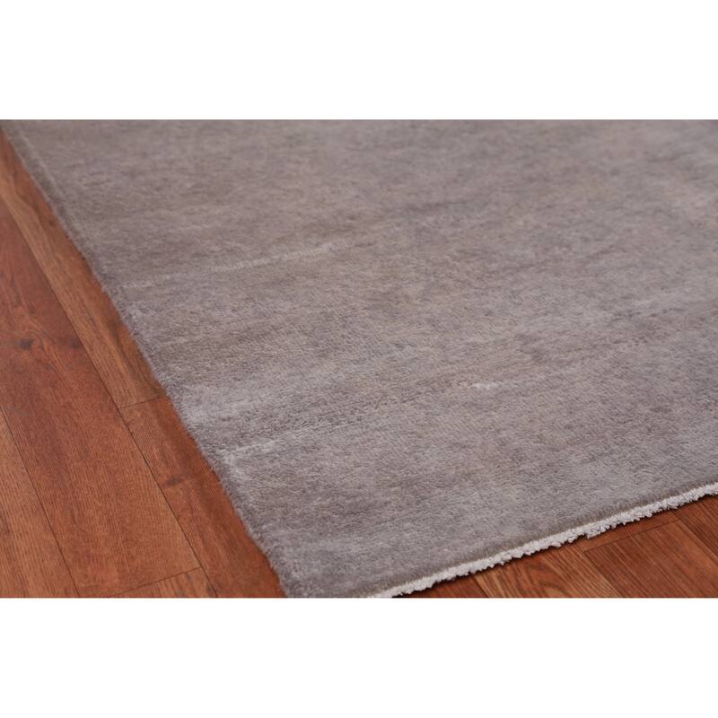 Vegetable Dye Gabbeh Persian Area Rug Handmade Wool Carpet - 10'0" x 12'10" - 10'0" x 12'10" - Grey