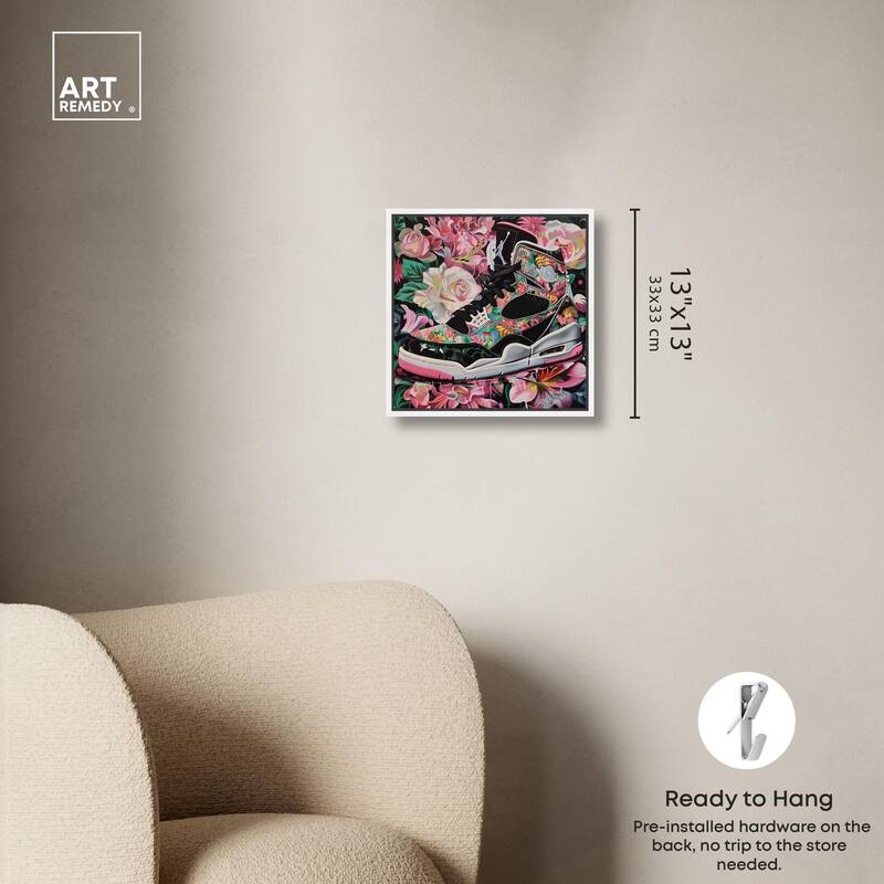 Hidden in Floral Bloom Sneaker Canvas by Art Remedy
