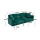 preview thumbnail 86 of 115, Velvet Loveseat Sofa Bed with 2 Pillows, Mid Century 2-Seat Couches Convertible Sofa Bed for Living Room, Bedroom,Office