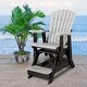 preview thumbnail 6 of 6, OS Home and Office Model Double Balcony Height Glider with Center Table in Light Gray and Black