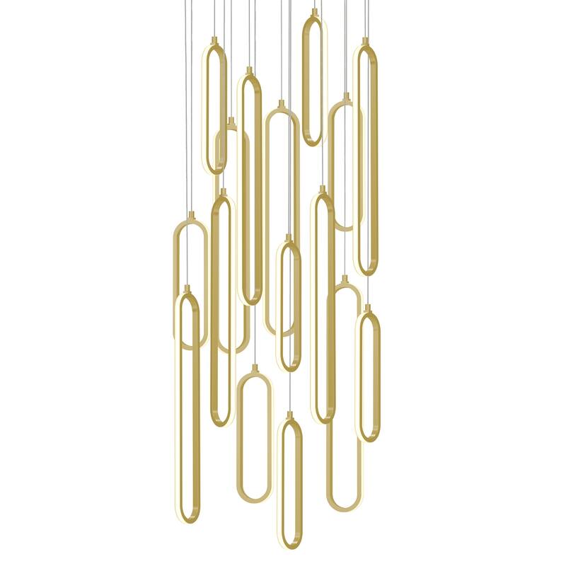 AFX Sienna LED Round Pendant - Gold - 24"