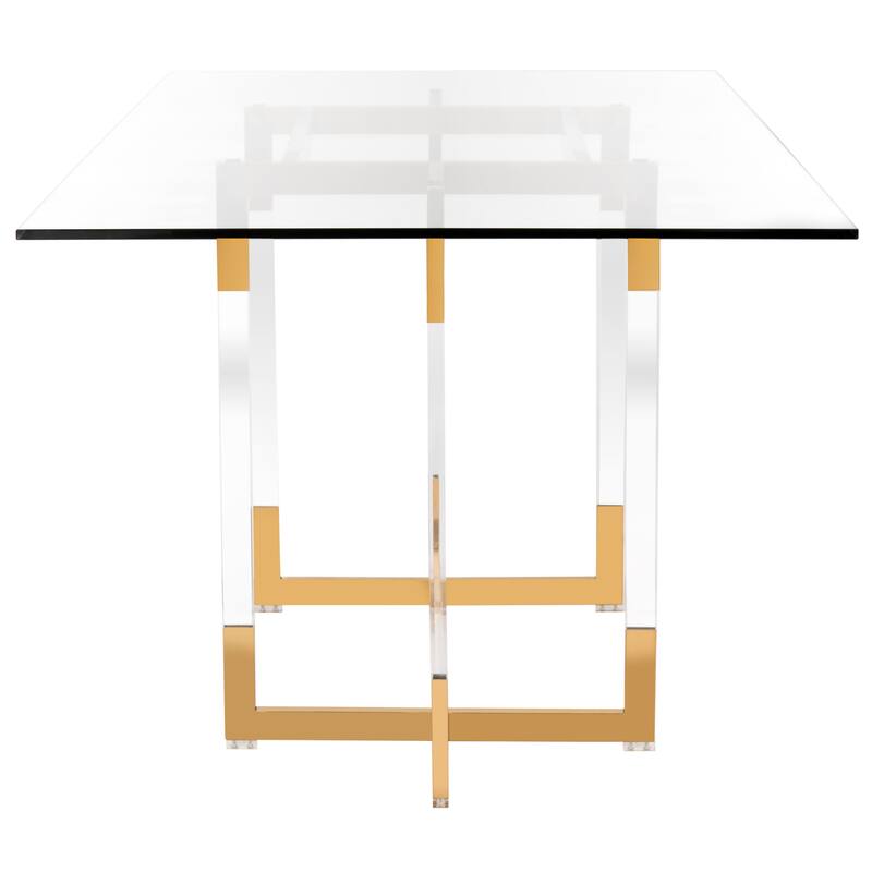 SAFAVIEH Couture Julina Acrylic Dining Table - 72"W x 35"D x 30"H
