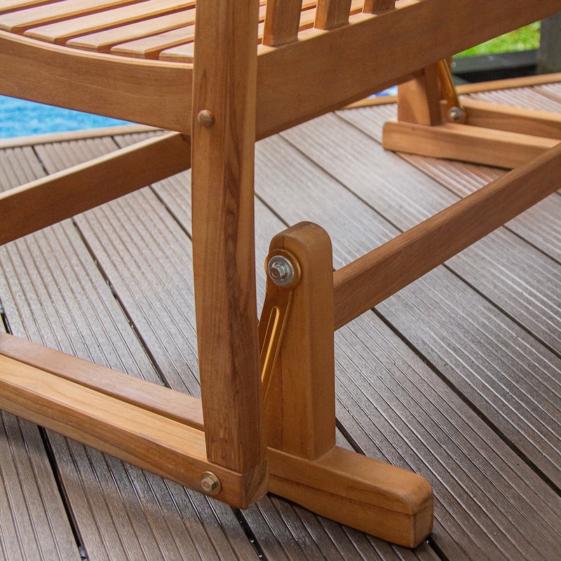 Cambridge Casual Sherwood Teak Wood Outdoor Glider Bench