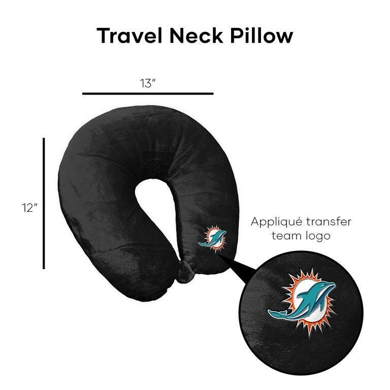NFL Black Travel Neck Pillow