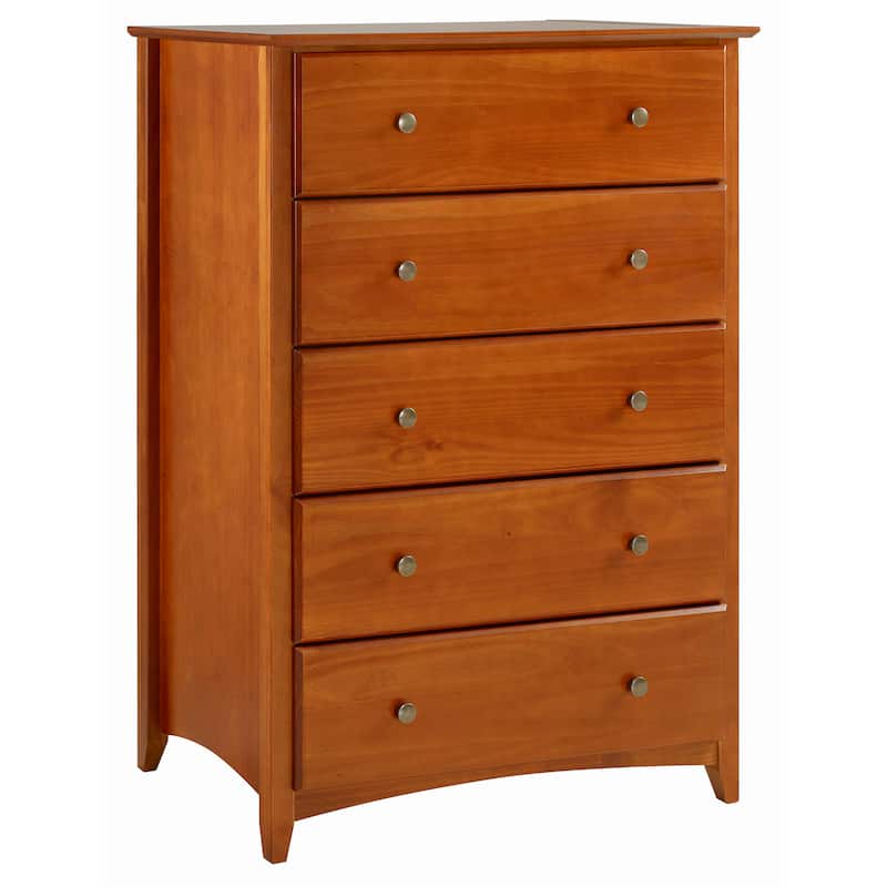 Shaker Style 5 Drawer Chest - Cherry