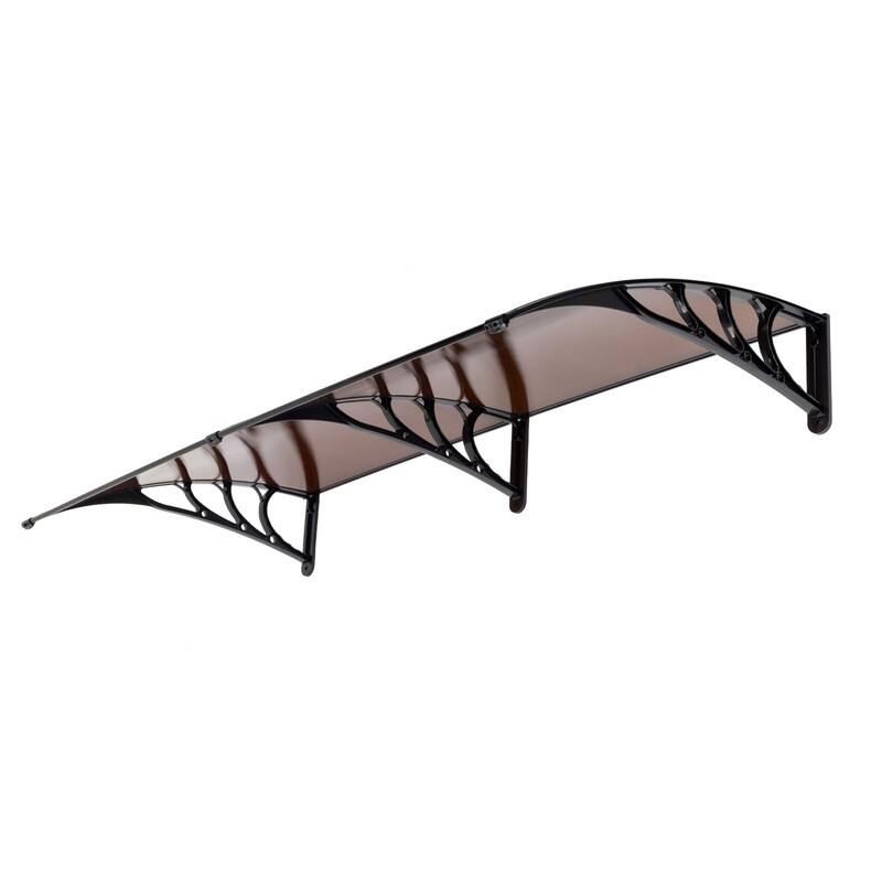 39" 78" Door & Window Rain Snow Brown & Black Bracket