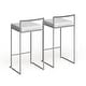 preview thumbnail 14 of 65, Silver Orchid Forrest Stainless Steel Stackable Counter Stool (Set of 2)