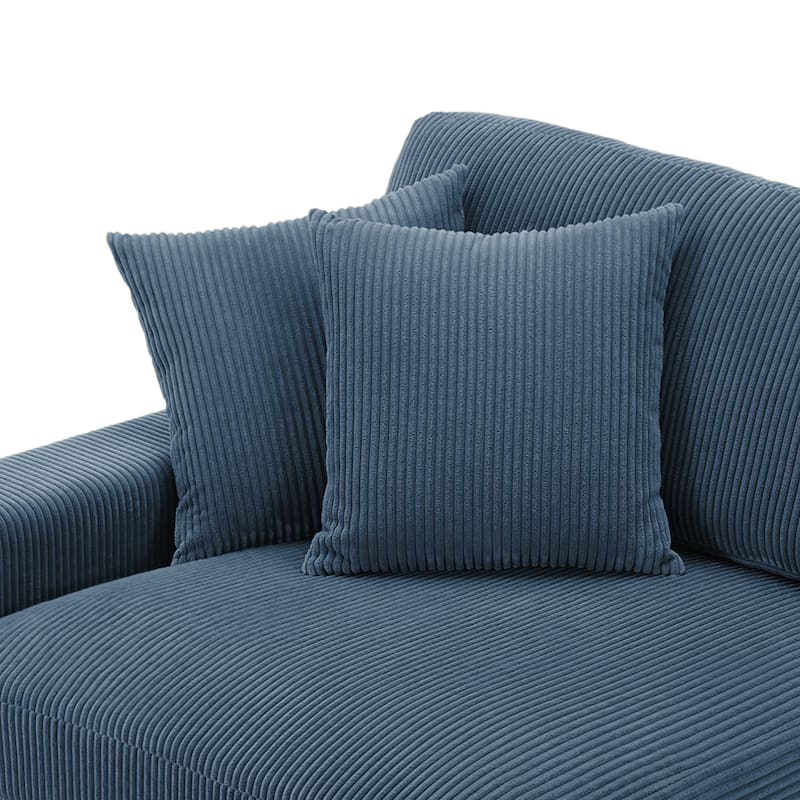 Corduroy Armchair Sofa Corner Chairs With Pillows