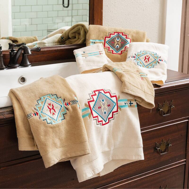 Paseo Road by Hiend Accents Spirit Valley Southwestern Aztec Design Towel Set, 3PC