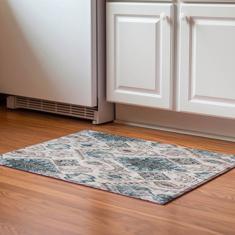 Premium Washable Super Soft Global Moroccan Mayfield Rug - Beige - 1' 8" x 2' 6" - Rectangle