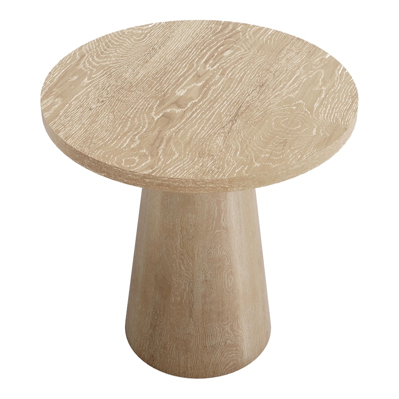 Furniture of America Vitten Modern 2-Piece Solid Wood Round Accent Table Set