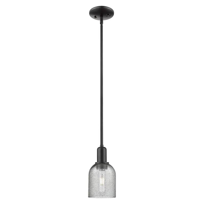 Innovations Lighting Endless Possibilities Arcadia - Caledonia - 1 Light 5" Stem Hung Mini Pendant - Charcoal/Matte Black