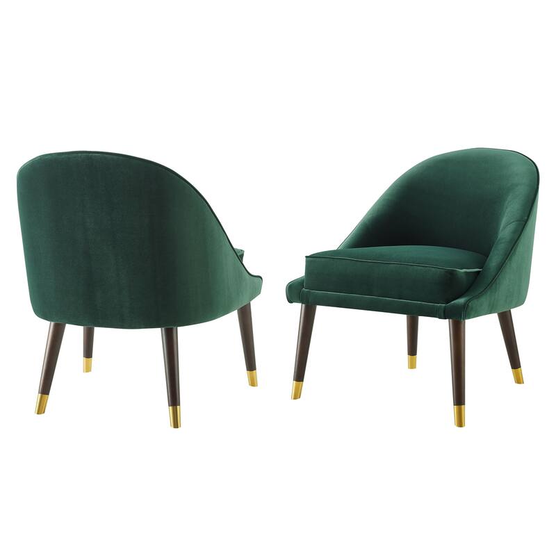 Steve Silver Almeria Velvet Mid-Century Accent Chair
