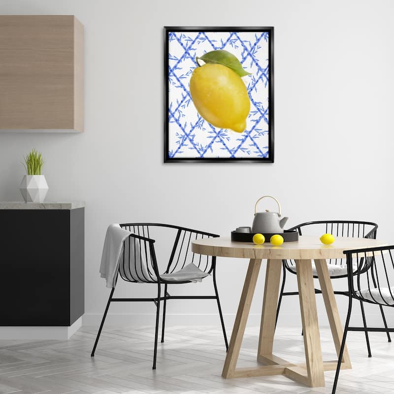Stupell Lemon Over Bamboo Vines Framed Floater Canvas Wall Art Design By Matthew Piotrowicz