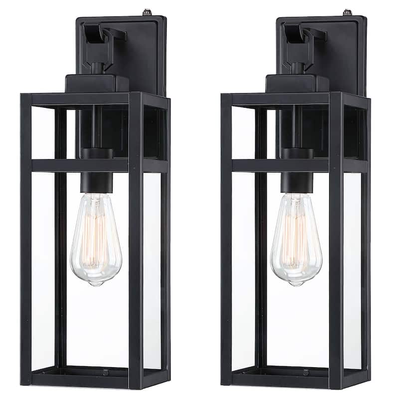2 Pack Dusk to Down Outdoor Wall Light - 5.9"x7.76"x18.39" - 5.9"x7.76"x18.39"