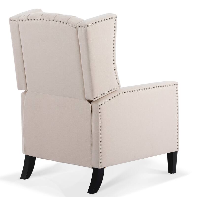 27.16" Wide Manual Wing Recliner Chair with Silver Bubble Nails