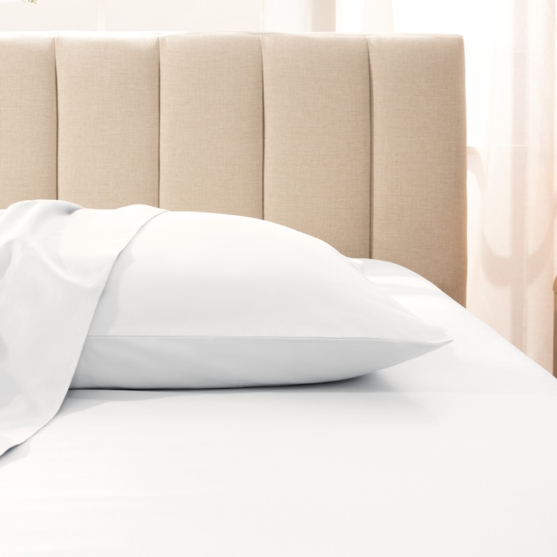 Bare Home Organic Cotton Pillowcase Set - Silky Smooth Sateen Weave