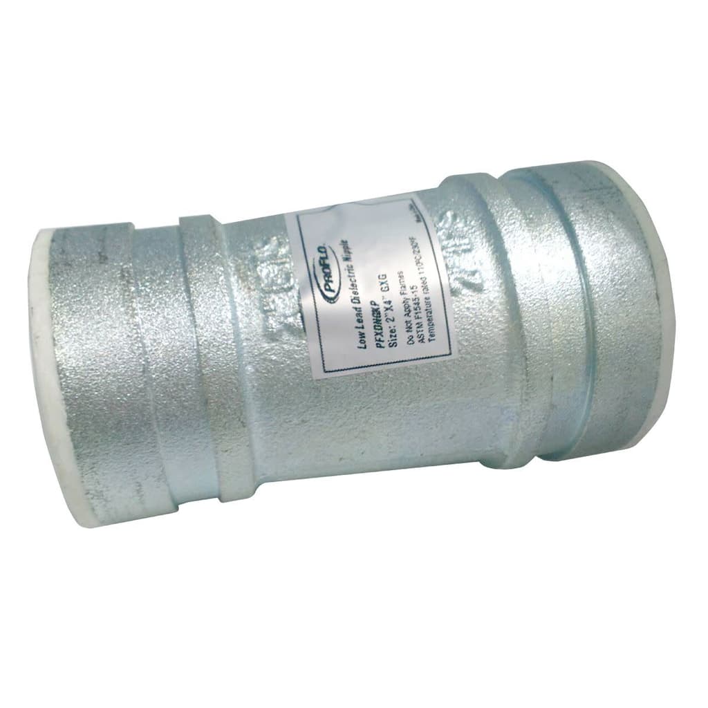 PROFLO PFXDNGMU 3-1/8" X 6-3/16" Plastic and Zinc Dielectric Nipple
