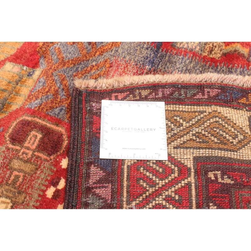ECARPETGALLERY Hand-knotted Teimani Red Wool Rug - 3'1 x 4'7