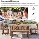 preview thumbnail 6 of 12, Modern 6-piece Acacia Wooden Outdoor Dining Set for Garden or Patio