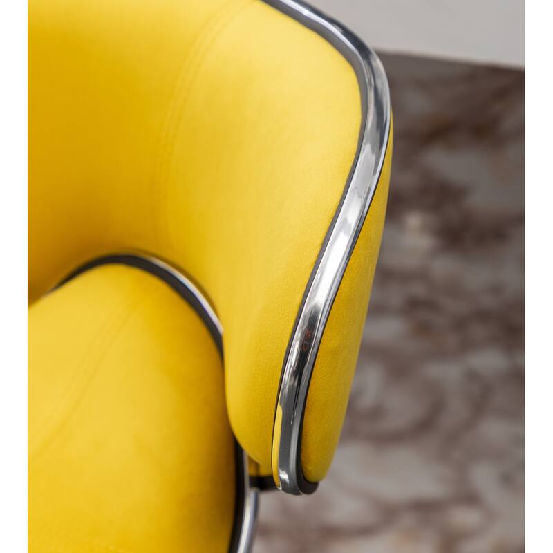 Roundhill Furniture Masaccio Velvet Upholstered Adjustable Swivel Barstool, Set of 2