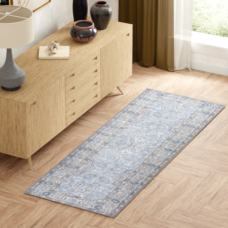 Thomasville Emporia Industrial Old World Chenille Machine Washable Non-Slip Flat Pile Area Rug Collection