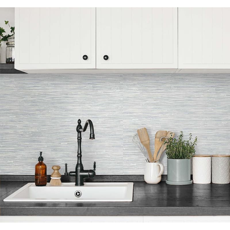 NextWall Cyrus Faux Grasscloth Peel and Stick Wallpaper