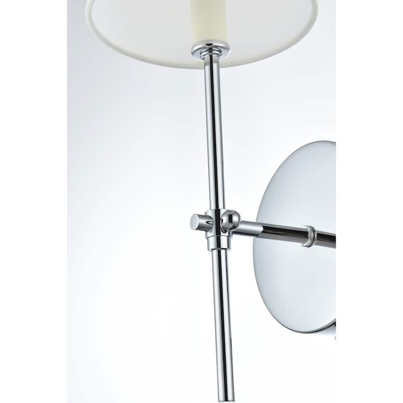 Elegant Lighting Mel 15" Wall Sconce with Linen Shade