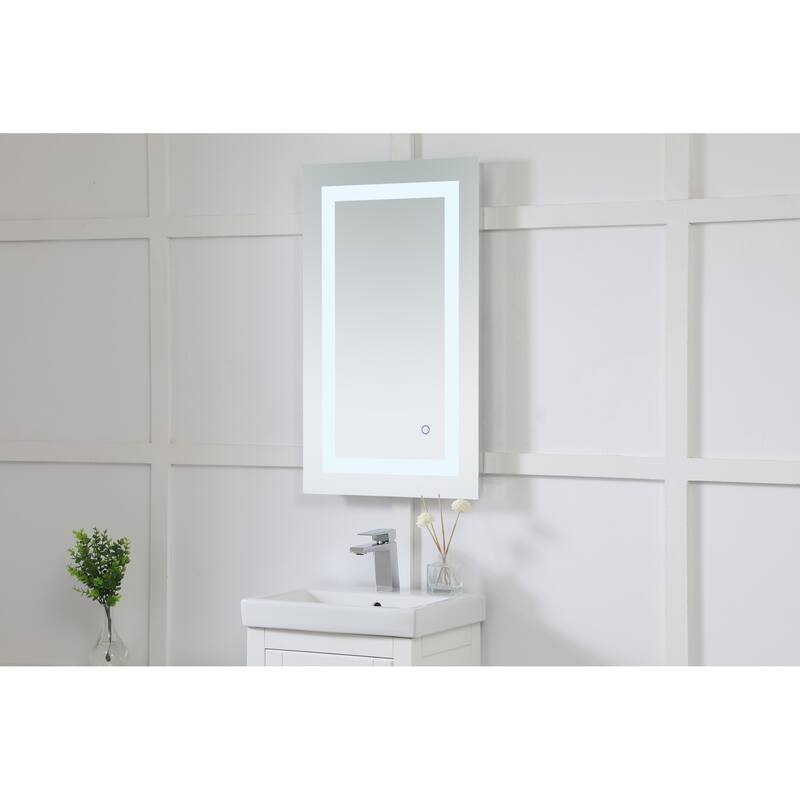 Elegant Lighting Helios 30" x 18" Rectangular Frameless Wall Mounted