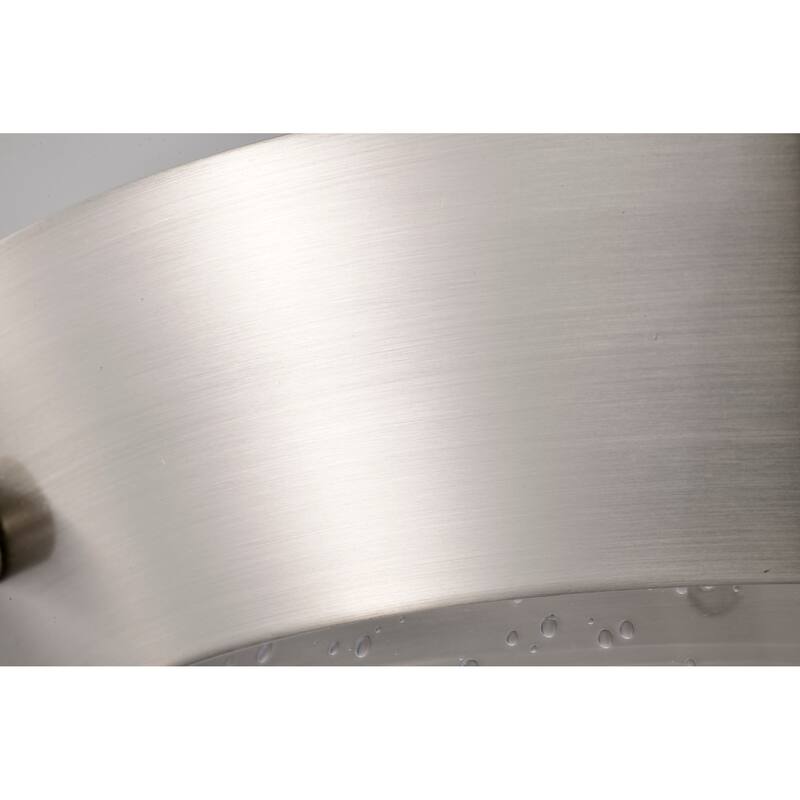 Boliver 3 Light Flush Mount - Brushed Nickel Finish - Clear Seeded Glass - Brushed Nickel